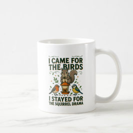 Café Caneca de Esquilo Engraçado Eu Vim pelas Aves