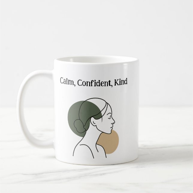 Café Caneca de Estilo Boho – Confiança Calma (Esquerda)