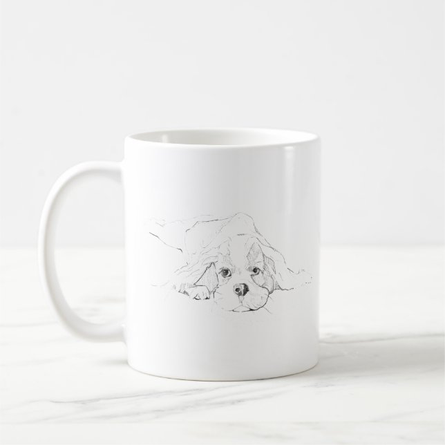 Café Caneca de Estimação do Cavalier King Charles Spani (Esquerda)