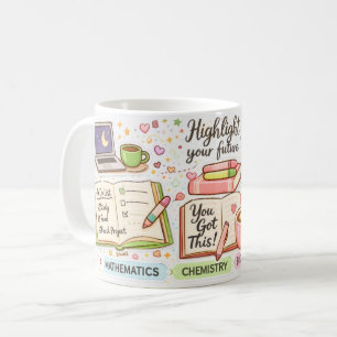 Café Caneca de Estudo Motivacional – Envoltório Pastel