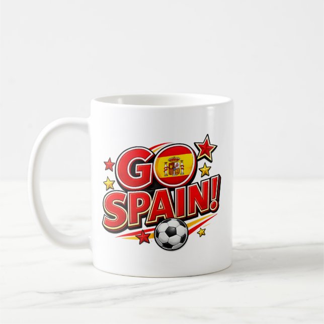 Café Caneca de Fã de Futebol VAI ESPANHA | Espanha Patr (Esquerda)