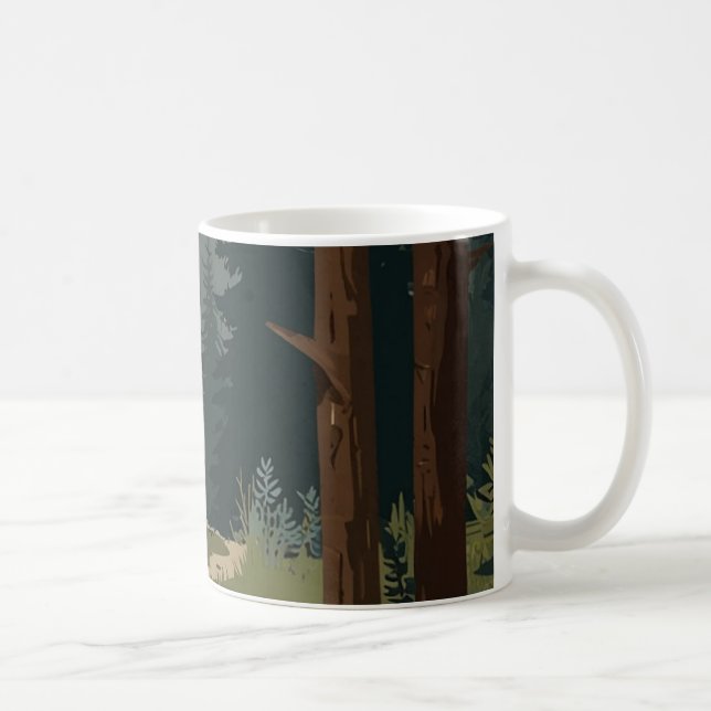 Café Caneca de fantasia da floresta (Direita)