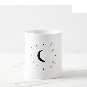 Café Caneca de Fase Lunar Celestial - Mono e Prata