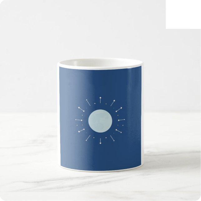 Café Caneca de Fase Lunar Celestial - Verde-azulado e V (Criador carregado)