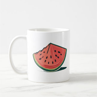 Café Caneca de Fatia de Melancia Doce