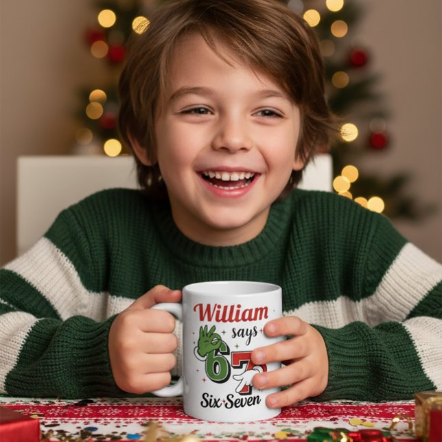 Café Caneca de Férias 6-7 na Moda - Presente Personaliz (Criador carregado)