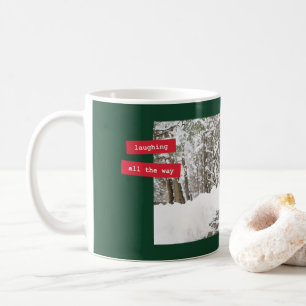 Café Caneca de Férias com Etiqueta Vermelha
