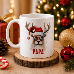 Café Caneca de Férias Personalizada com Rena Legal
