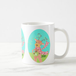 Café Caneca de férias personalizada - renas de Natal