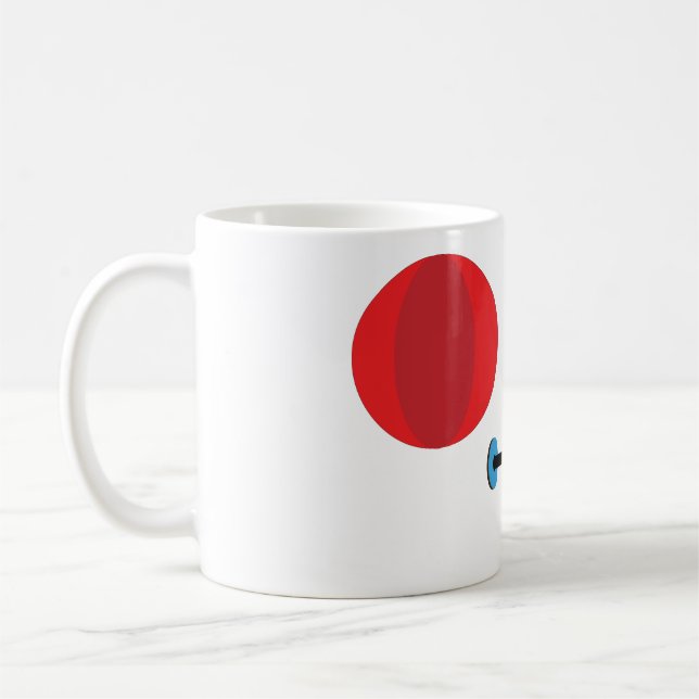 Café caneca de ferramentas de exercício de desenho anim (Esquerda)