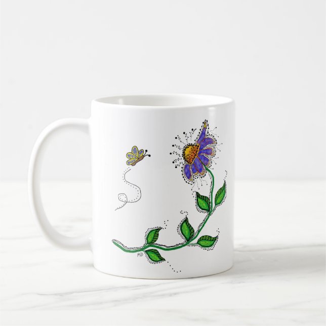 Café Caneca de Flor Caprichosa (Esquerda)
