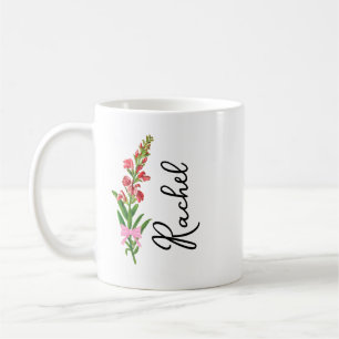 Café Caneca de Flor de Nascimento Coquette Personalizad