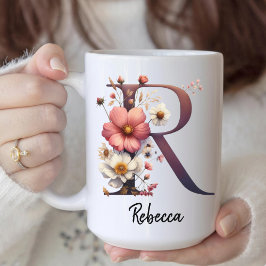 Café Caneca de Flor de Nascimento Personalizada, Caneca