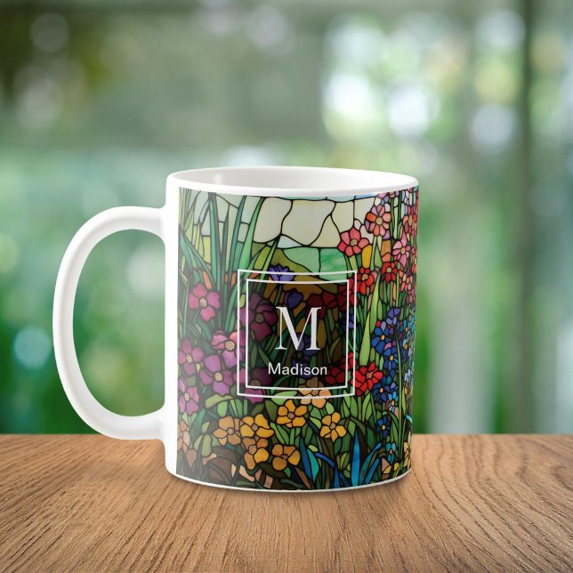 Café Caneca de Flor Silvestre em Vidro Pintado Personal (Criador carregado)