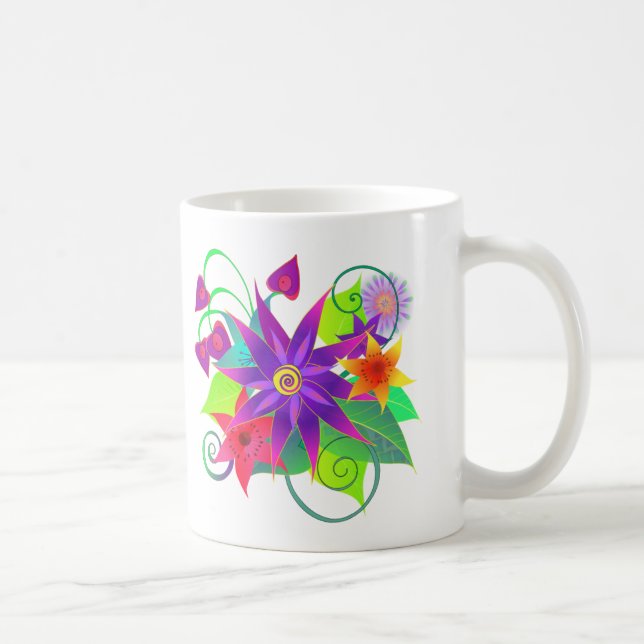Café Caneca de flores (Direita)