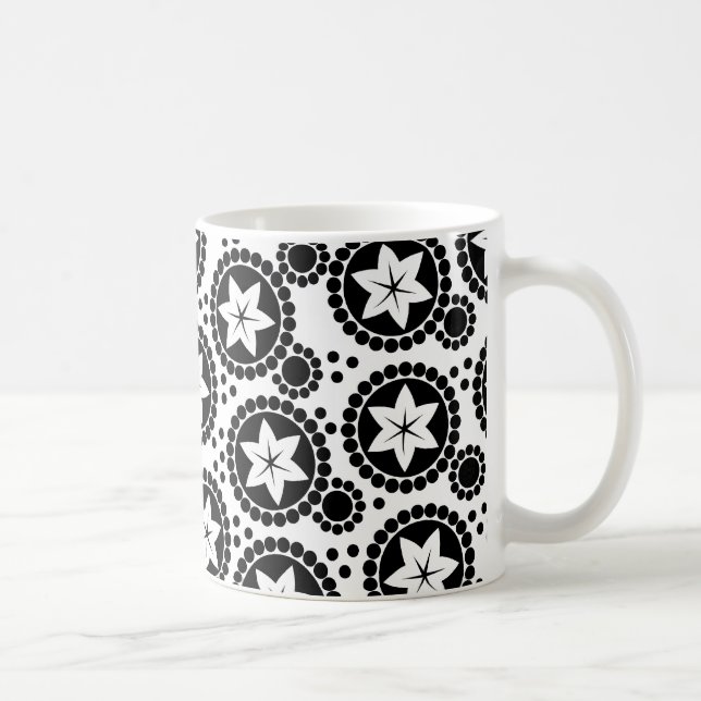 Café Caneca de flores brancas e pretas (Direita)