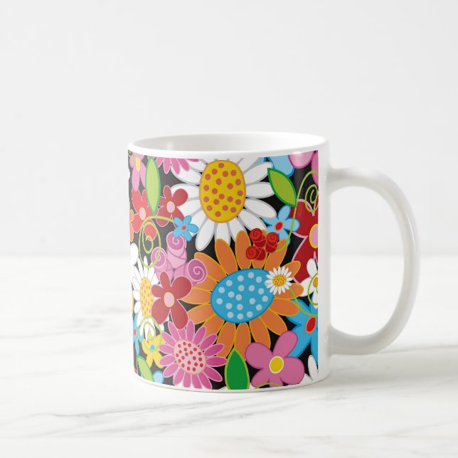 Café Caneca de Flores de primavera (Direita)