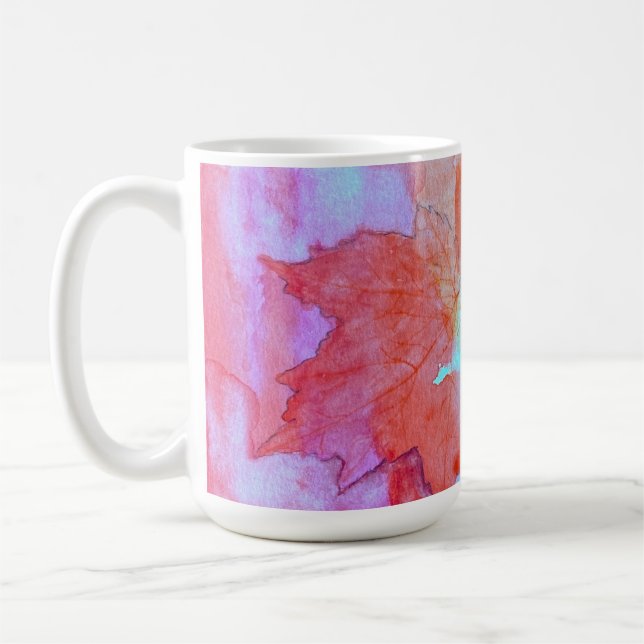 Café caneca de folhas de outono (Esquerda)