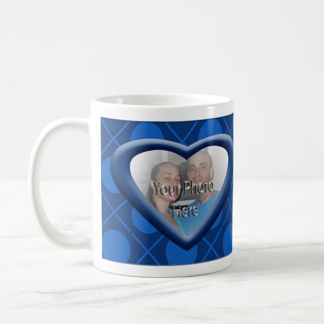 Café Caneca de Foto com Coração Personalizável XOXO Abr (Esquerda)