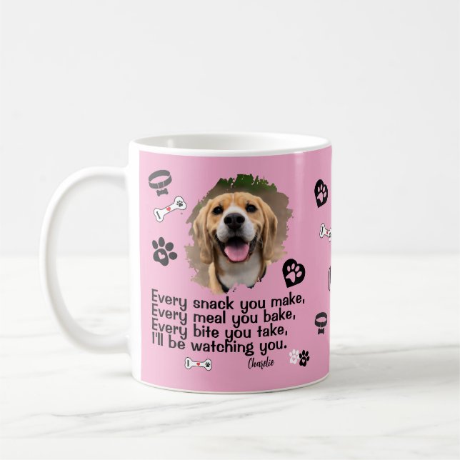 Café Caneca de Foto com Rosto de Cachorro Personalizada (Esquerda)