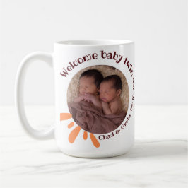 Café Caneca de Foto de Bebês Gêmeos Personalizada | Rec