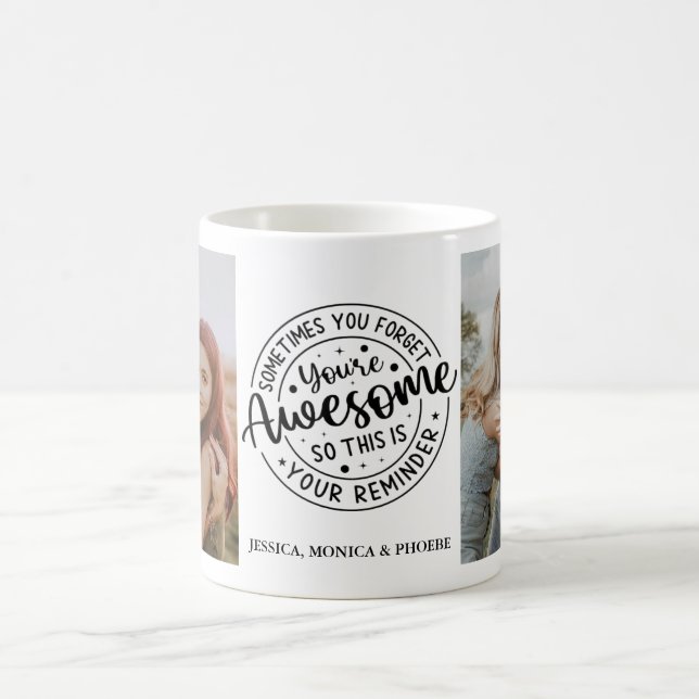 Café Caneca de Foto de Borboleta "Fique Mágico" (Centro)