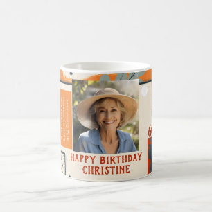 Café Caneca de Foto de Cores Modernas para Aniversário