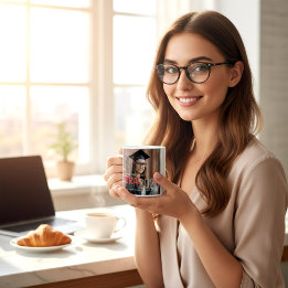 Café Caneca de Foto de Formatura da Turma de 2026 da Ne