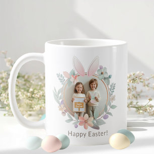 Café Caneca de Foto de Páscoa em Pastel Elegante Mold