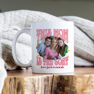 Café Caneca de Foto Esta Mãe é a Cabra Retro