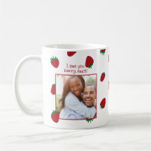 Caneca de Foto Morango Eu Te Amo Muito Morango