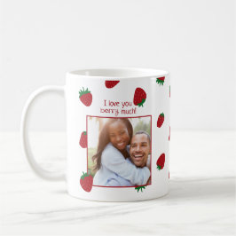 Café Caneca de Foto Morango Eu Te Amo Muito Morango
