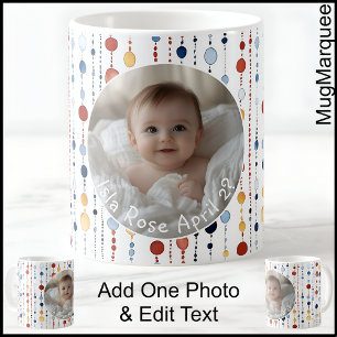 Café Caneca de Foto Personalizada com Pontos Coloridos 