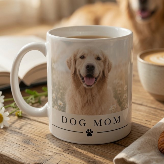Café Caneca de Foto Personalizada de Mãe de Cachorro |  (Criador carregado)