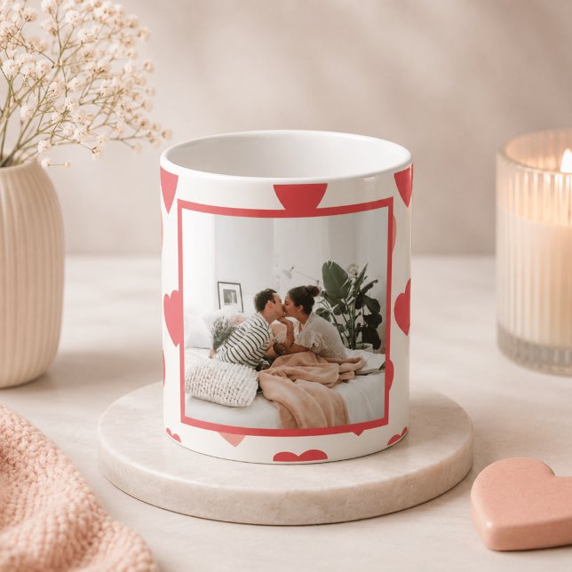 Café Caneca de Foto Personalizada do Dia dos Namorados  (Criador carregado)