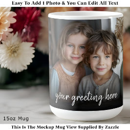 Café Caneca de Foto Personalizada Família, Moderna com 