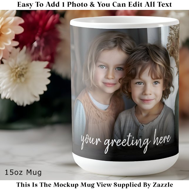 Café Caneca de Foto Personalizada Família, Moderna com  (Criador carregado)