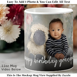 Café Caneca de Foto Personalizada para Avô Moderno Uma 