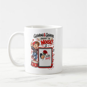 Café Caneca de Foto Vovó & Vovô Eu Trouxe o Barulho