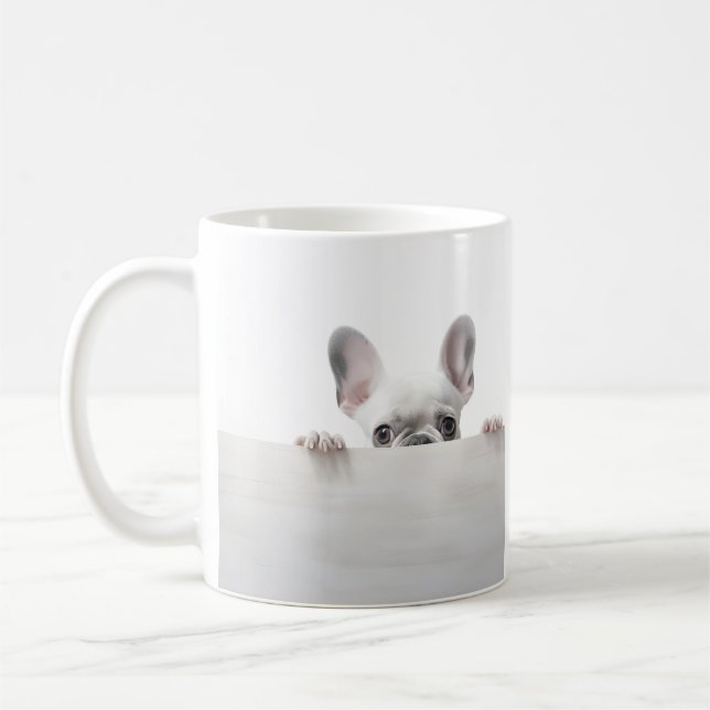 Café caneca de fotografia adorável de buldogue francês (Esquerda)
