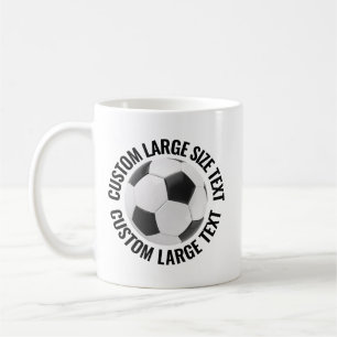 Café Caneca de Futebol Personalizada Tamanho Grande 325