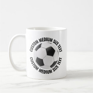 Café Caneca de Futebol Personalizada Tamanho Médio 330m