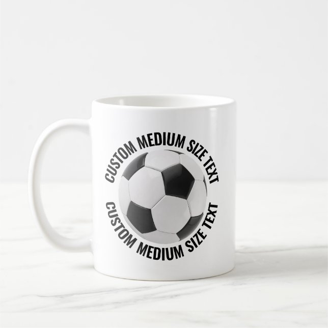 Café Caneca de Futebol Personalizada Tamanho Médio 330m (Esquerda)