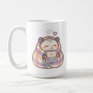 Café Caneca de Gambá Gamer Aconchegante Kawaii