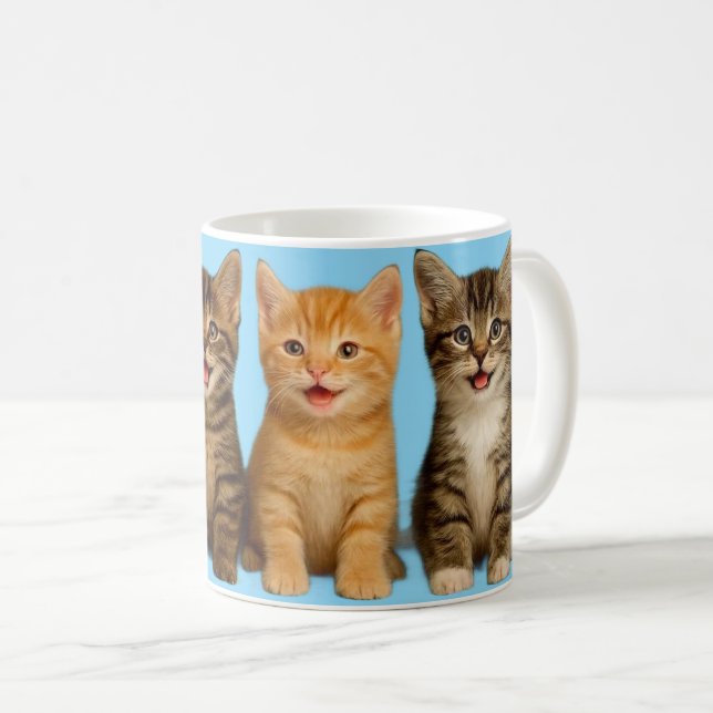 Café Caneca de gatinho giro. (Frente Esquerda)