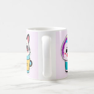 Café Caneca de gato cachorro fofo