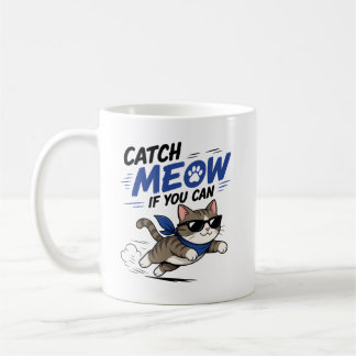 Café Caneca de Gato Correndo Divertido