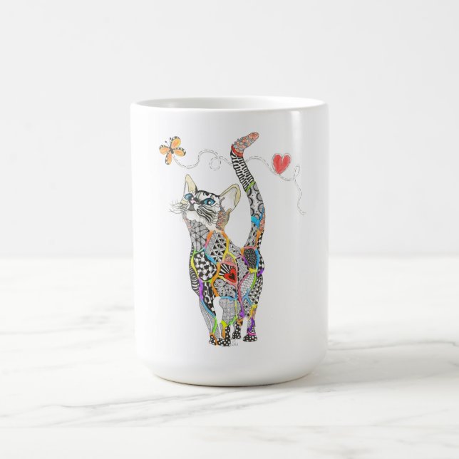 Café Caneca de Gato Cuja Coloração é Única (Centro)