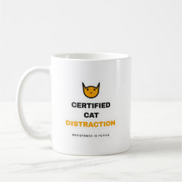 Café Caneca de Gato Engraçada de Distração de Gato Cert