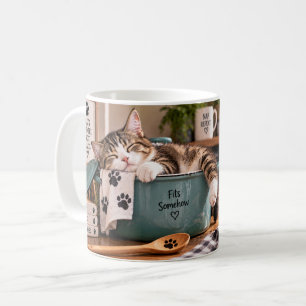 Café Caneca de Gato Engraçado Eu Vim Eu Vi Eu Cocei